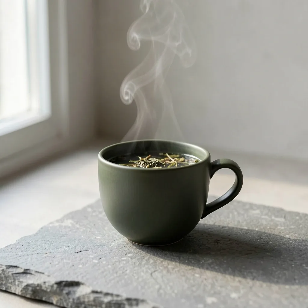Infuzie de plante pe suprafață de piatră