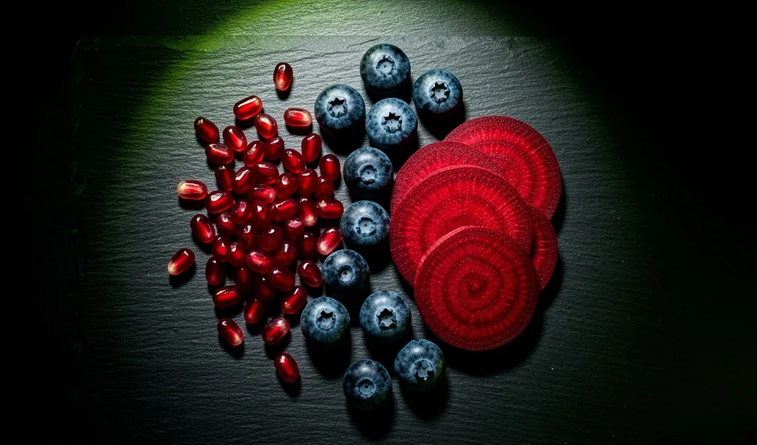 Fructe și legume intens colorate, bogate în antioxidanți și polifenoli
